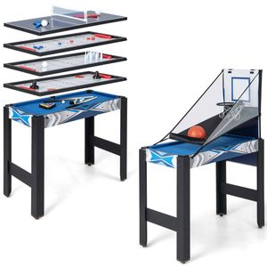 Costway 6-In-1 Game Table Air Hockey Pool Table Tennis Basketball Home Party Gift
