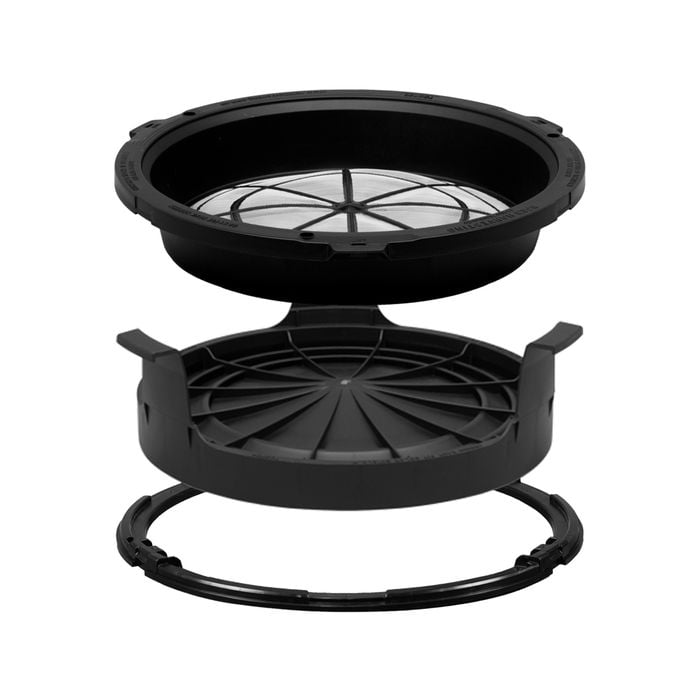 Rain Harvesting 400mm Easy Fit Solid Wall Tank Screen And Solar Shield Kit With Screw Down Ring