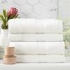 4pc Renee Taylor Stella 650gsm Super Soft Bamboo Cotton Bath Towel White