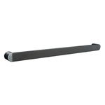 Hotwire 800mm Brushed Nickel Single Horizontal Round Heated Towel Rail