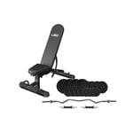 LSG GBN006 FID Bench with 84kg Weight and Bar set
