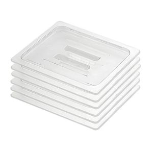 SOGA 1/2 GN Polycarbonate Food Pan Lids Clear 6 Pack