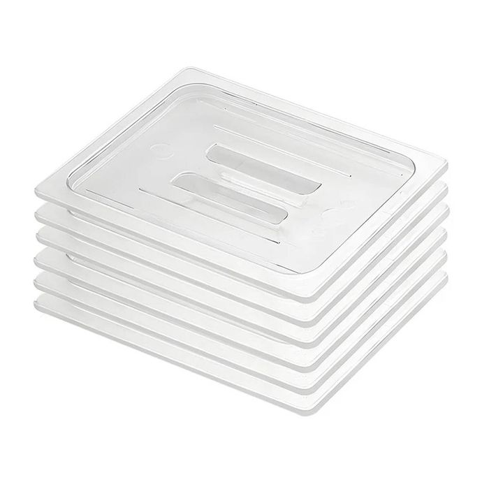SOGA 1/2 GN Polycarbonate Food Pan Lids Clear 6 Pack