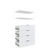 Lugna 4 Drawer, 2 Shelf Insert Kit White – Fits 900 X 580MM Cabinet Shell