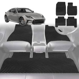 6D Diamond Car Floor Mats for Toyota GR86 2022-Current-Full Set-Black-Outback GT