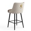 P&p Light Khaki Swivel Bar Stools Set Upholstered Leather Modern Kitchen Set