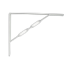 Carinya 500 x 400 x 30 x 4.5mm White Heavy Duty Stayed Twisted Bracket