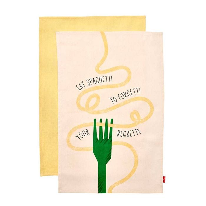 Ambrosia Set Of 2 Novelty Tea Towels - Spaghetti