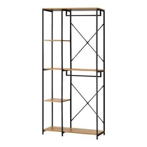 Oikiture Clothes Rack Large Open Wardrobe Coat Hanging Rail 5 shelves