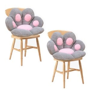 Soga 2x Grey Paw Cushion Lazy Sofa Plush Backseat Pillow Home Decor