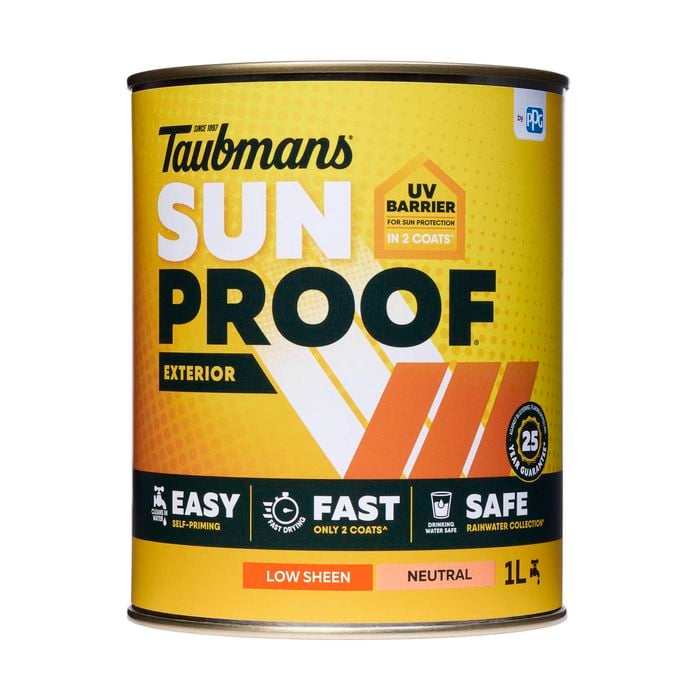 Taubmans 1L Neutral Low Sheen Sunproof Exterior Paint