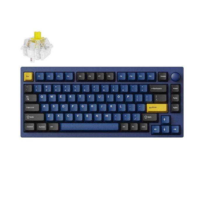 Keychron Lemokey P1 Pro 75% Mechanical Keyboard (navy Blue) (super Banana Switch)