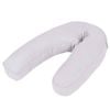 vidaXL Pregnancy Pillow Grey J Shaped Neck Back Support Orthopaedic Cushion