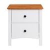 Harbourview Bedside Table Brown White