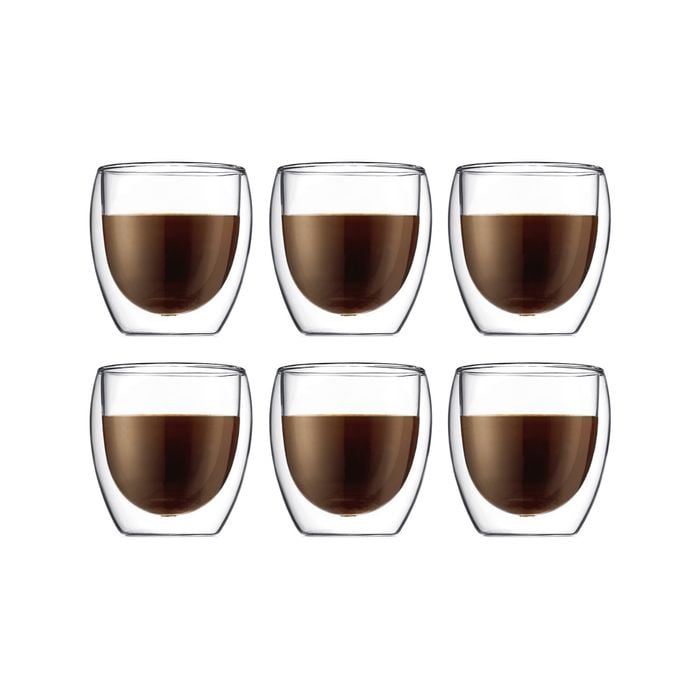 Bodum 0.25 L Transparent Pavina 6 Pcs Glass, Double Wall, Small, 0.25 L, 8 Oz 1 Pcs