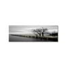 Wooden Pier B&W View Print 100% Australian Made 180x60 (Stretched Canvas)