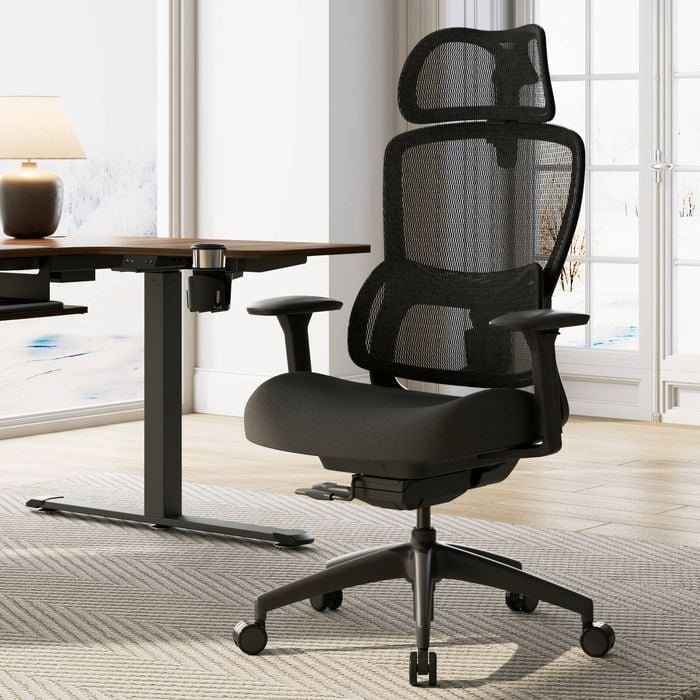 Eureka OC15 Lark Adjustable Lumbar Home/Office Chair - Black