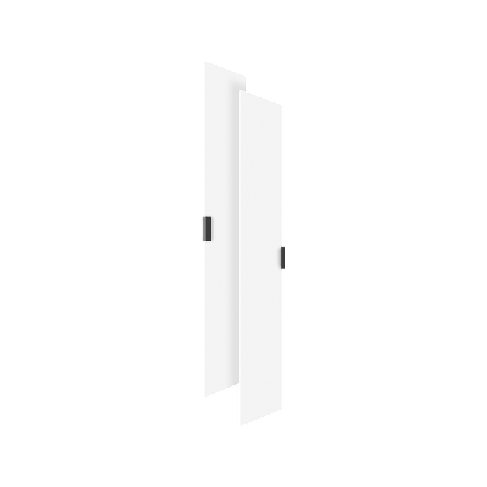 Lugna 2045 x 600 x 16mm White Double Doors - White 600mm