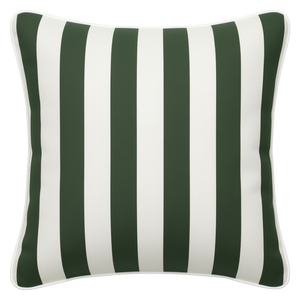 Mojo 60cm Cabana Stripe Green Cushion Cover with Pipe