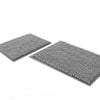 Smarcute 2 Pieces Chenille Bath Mats Non Skid Washable Bathroom Rugs 50cm X 81cm & 43cm X 61cm Light Grey