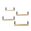 Levede Floating Shelves 4Pc Rustic Wood Wall Shelf Bedroom Kitchen Living