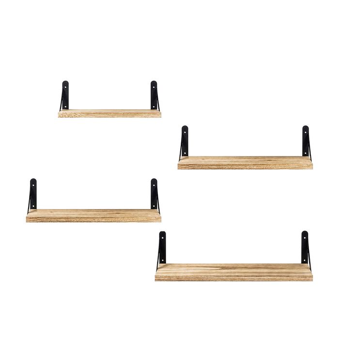 Levede Floating Shelves 4Pc Rustic Wood Wall Shelf Bedroom Kitchen Living