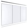 Lugna 2100 x 2701-3600mm Clear Anodised Melamine Wardrobe Triple Sliding Doors