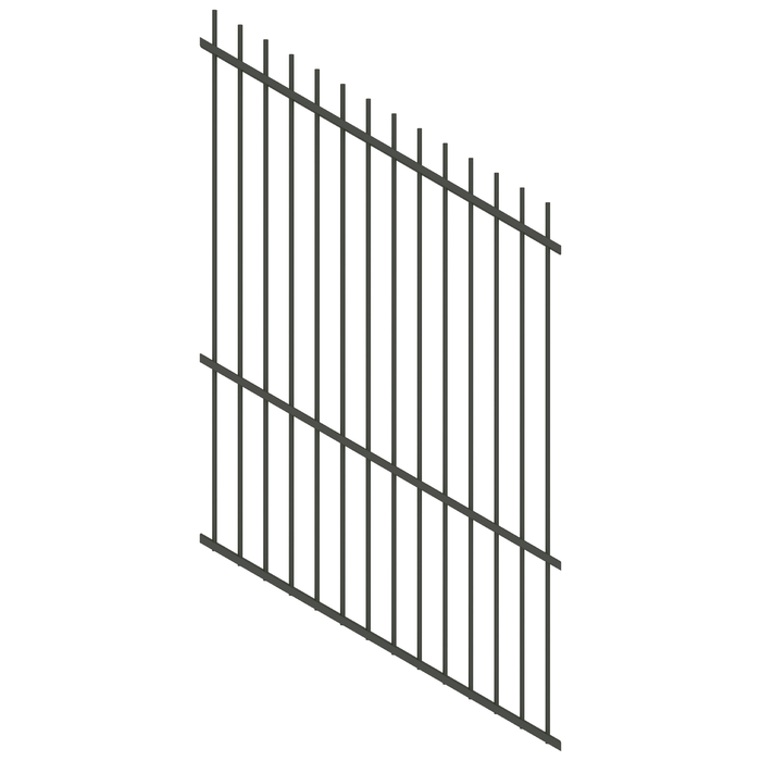 ProtectorAl 350 - 1200 x 1800mm Woodland Grey Raked 16-30º Picket Top Pool Fence Panel