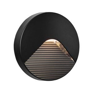 Brilliant 13cm Black Sanur Modern Wall and Light Step