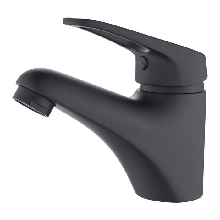 Estilo 35mm Matte Black Serena Cast Basin Mixer
