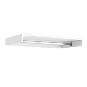 Lugna 900-1199mm Crisp White Custom Hat Shelf