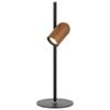 Telbix Kindle Modern Table Desk Lamp Light Aluminium Metal Black Wood Wood Tones Sand