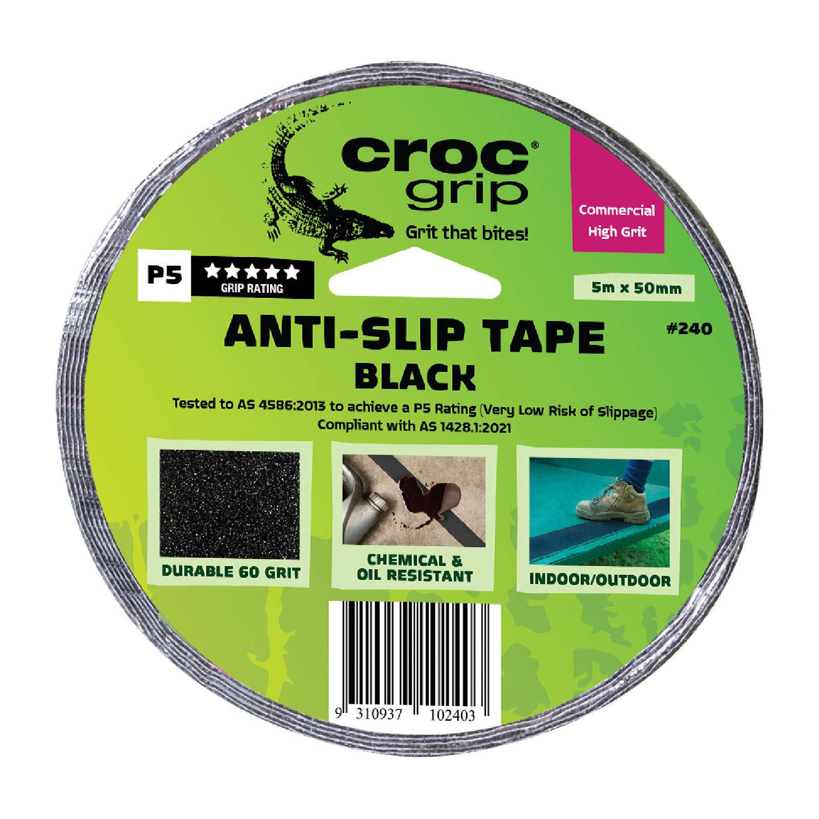 Croc Grip 48mm x 5m Black Anti-Slip Tape - Black
