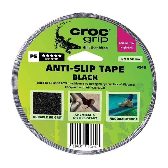 Croc Grip 48mm x 5m Black Anti-Slip Tape - Black