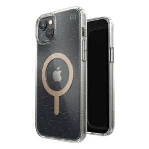 Speck Perfect Glitter Magsafe Case for Iphone 14 Plus - Clear/Gold Glitter