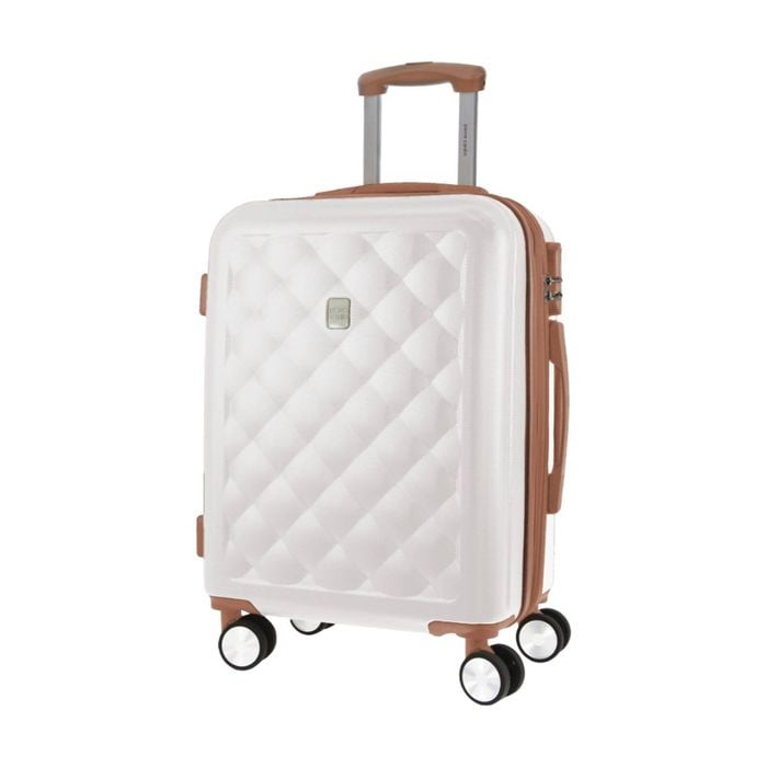 Pierre Cardin 4 Wheel Cabin Hard-shell Tsa Lock Travel Luggage 54cm White