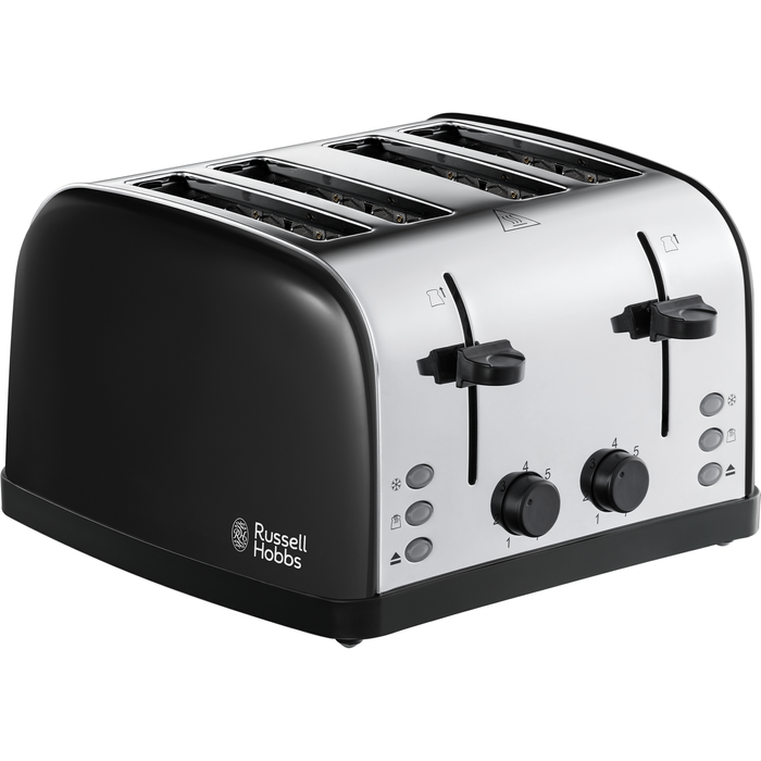 Russell Hobbs Colours Plus Black 4 Slice Toaster