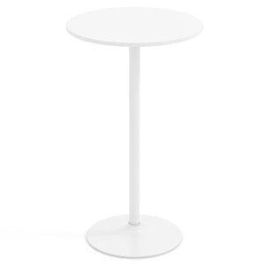 Costway Round Bar Table Bistro Stand High Coffee Table White