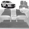 6D Diamond Car Floor Mats for Mazda CX-5 2012-2017-Full Set-Grey-Outback GT