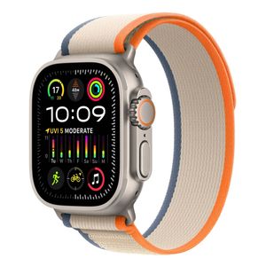 Apple Watch Ultra 2 GPS + Cellular 49mm Titanium w/ Orange/Beige Trail Loop - M/L