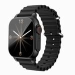 FitSmart Elite XL Smartwatch with AMOLED Display GPS Waterproof Black