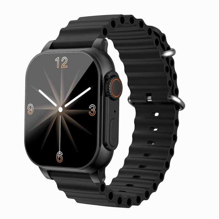 FitSmart Elite XL Smartwatch with AMOLED Display GPS Waterproof Black
