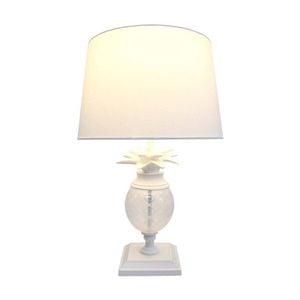 Lvd Ceramic White Pineapple Textured Base Table Lamp Home Decor 38x38x56cm