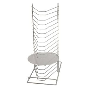 Trenton Benchtop Pizza Rack 18 Slot Chrome 300x500x730mm Commercial Kitchen Storage
