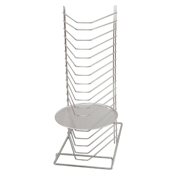 Trenton Benchtop Pizza Rack 18 Slot Chrome 300x500x730mm Commercial Kitchen Storage