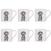 6x Ashdene Peeking Pups Ceramic Drinking Mug Dachshund 370ml Animal Art