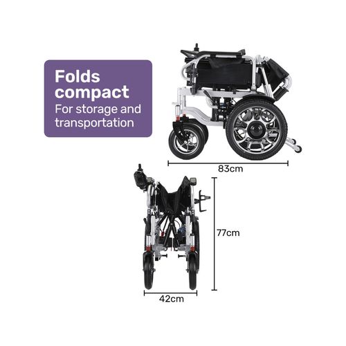 EQUIPMED Power Electric Wheelchair, Long Range, Auto Recline, Lithium ...