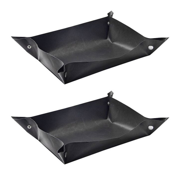 2PK Grand Fusion Leakproof Non-Stick BBQ Grill Mat Liner 30x40cm - Black