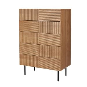 Palma 5-Drawer Chest of Drawers, Natural Oak