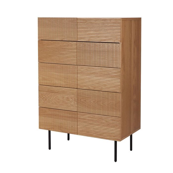 Palma 5-Drawer Chest of Drawers, Natural Oak
